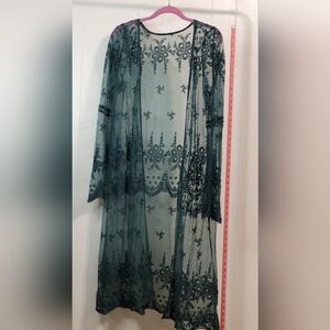 Elegant Teal Lace Cover up(#117)